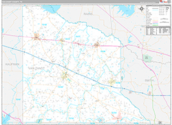 Van Zandt County Wall Map Premium Style 2026